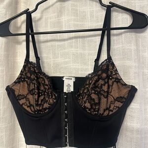 Garage Black Lace Bra with Adjustable Straps